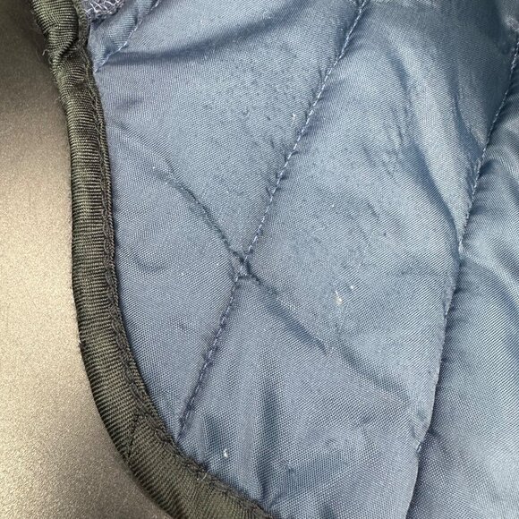 Vintage Vest Sears WorkN Leisure Quilted Nylon Blue Zip Up Pockets Retro 70s XL? - Picture 8 of 11